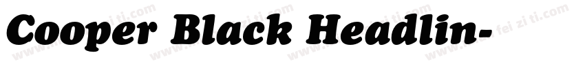 Cooper Black Headlin字体转换